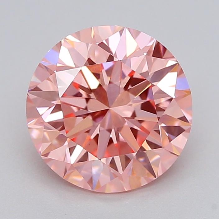 1.53 Ct. Fancy Vivid  Pink Round Lab Grown Diamond