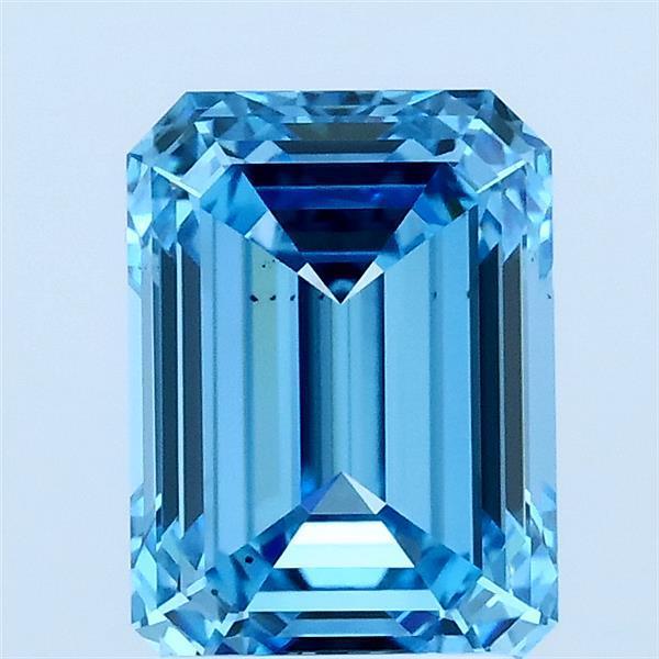 2.03 Ct. Fancy Vivid Blue Emerald Lab Grown Diamond