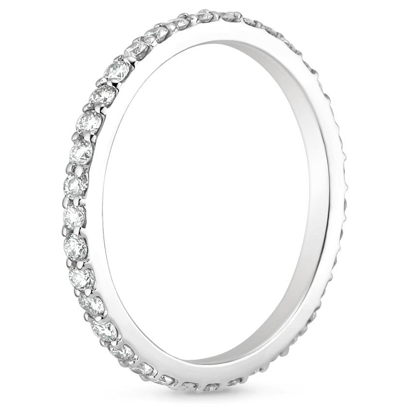 Platinum Petite Shared Prong Eternity Diamond Ring (1/2 ct. tw.), large side view