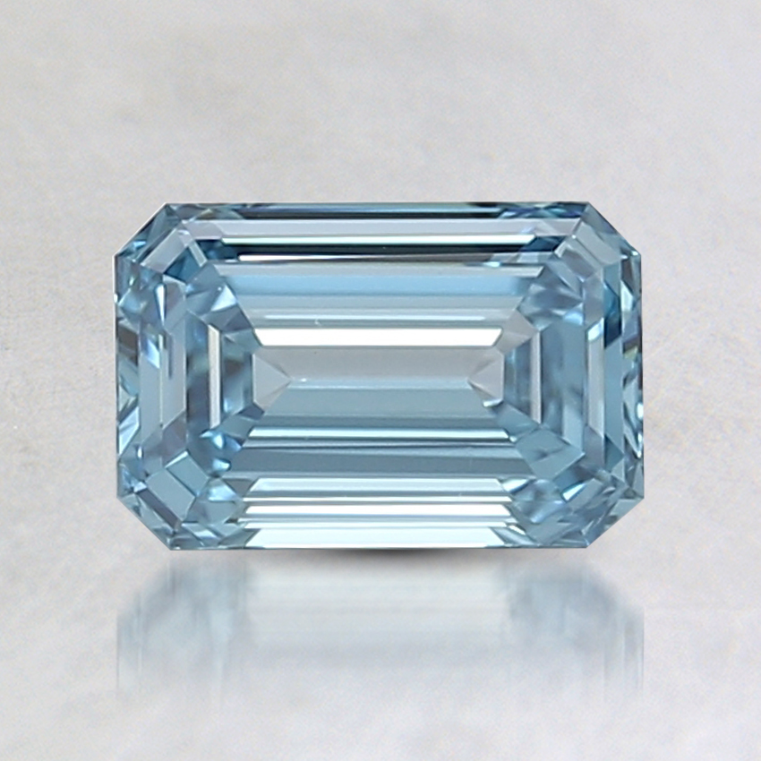 1.08 Ct. Fancy Vivid Blue Emerald Lab Created Diamond