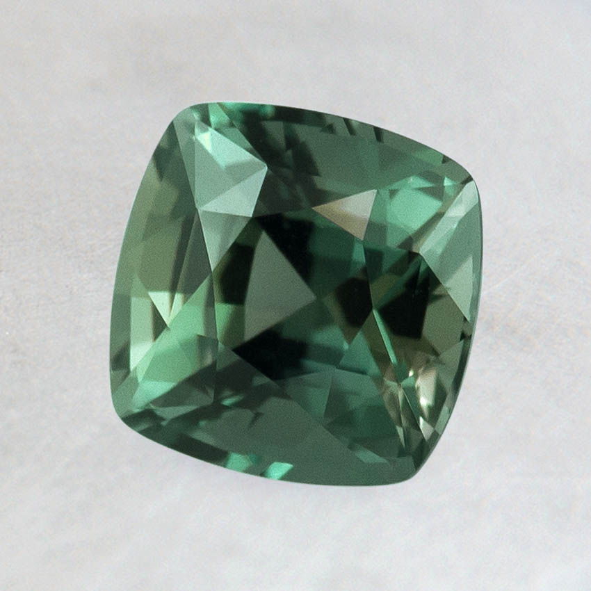 6.5mm Premium Green Cushion Sapphire