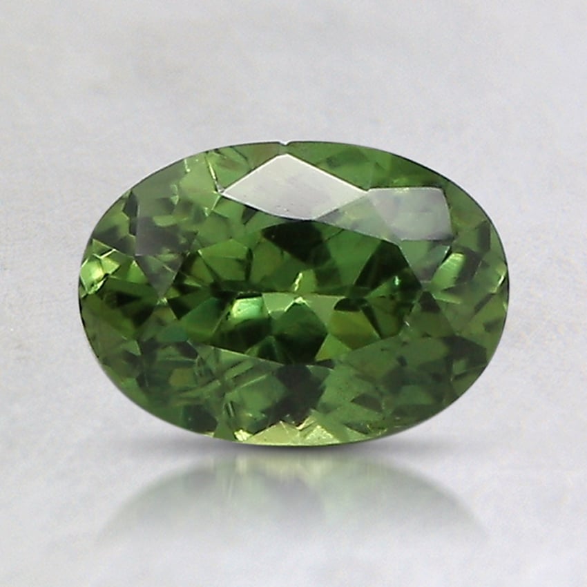 7.4x5.2mm Unheated Green Oval Sapphire