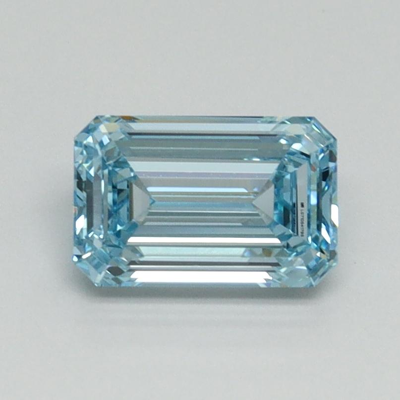 1.02 Ct. Fancy Intense Blue Emerald Lab Grown Diamond