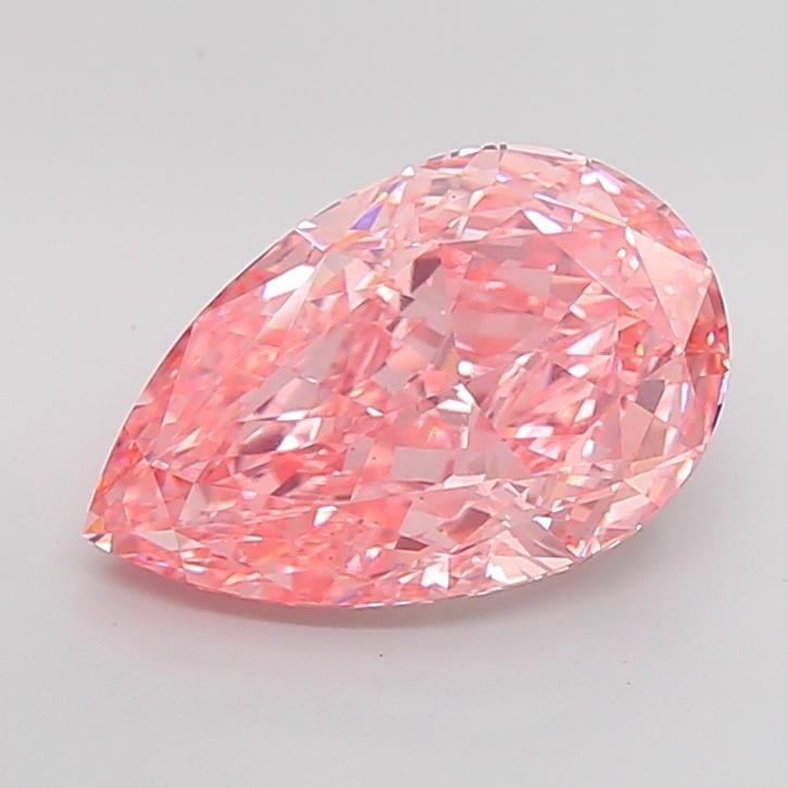 7.02 Ct. Fancy Vivid Pink Pear Lab Grown Diamond