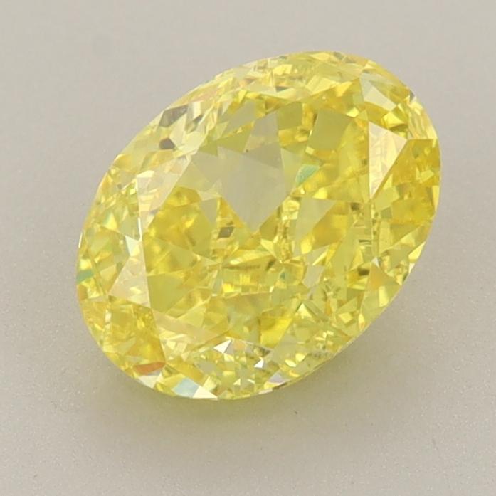 1.51 Ct. Fancy Vivid  Yellow Oval Lab Grown Diamond