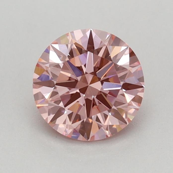 0.60 Ct. Fancy Vivid Pink Round Lab Grown Diamond