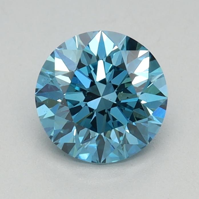 0.66 Ct. Fancy Vivid Blue Round Lab Grown Diamond