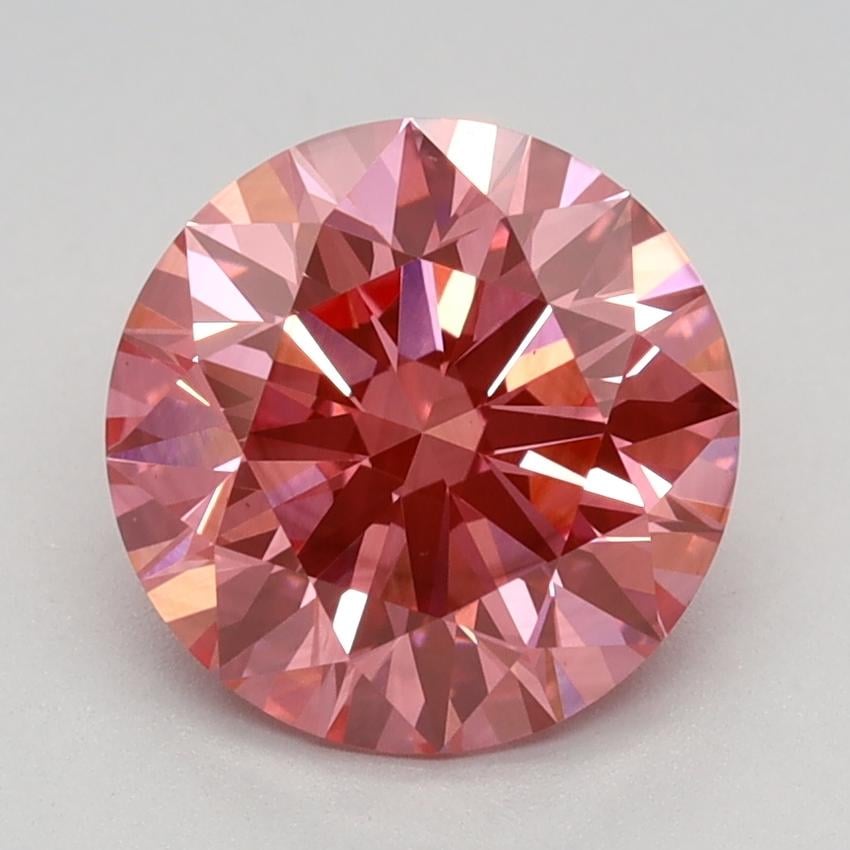 2.05 Ct. Fancy Vivid Pink Round Lab Grown Diamond