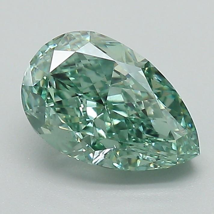 1.56 Ct. Fancy Vivid Green Pear Lab Grown Diamond