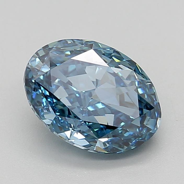 3.10 Ct. Fancy Vivid  Blue Oval Lab Grown Diamond