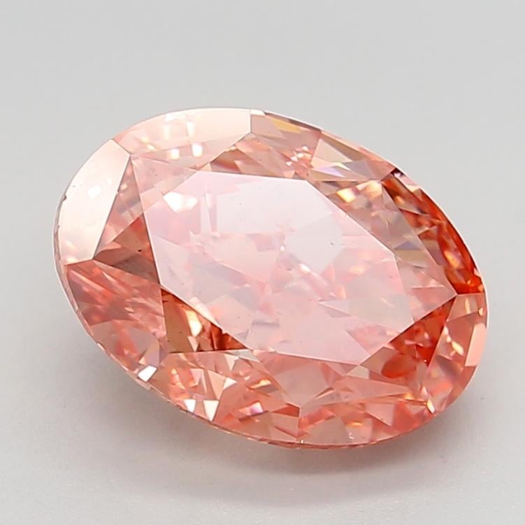 4.55 Ct. Fancy Vivid  Pink Oval Lab Grown Diamond