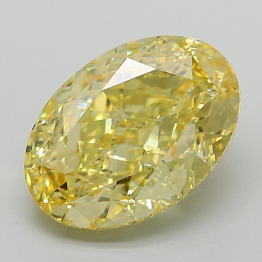 4.35 Ct. Fancy Intense Yellow Oval Lab Grown Diamond