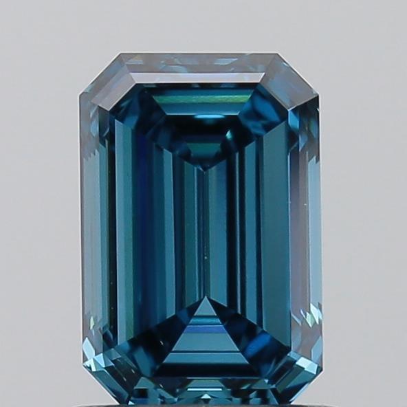 1.00 Ct. Fancy Vivid Blue Emerald Lab Grown Diamond