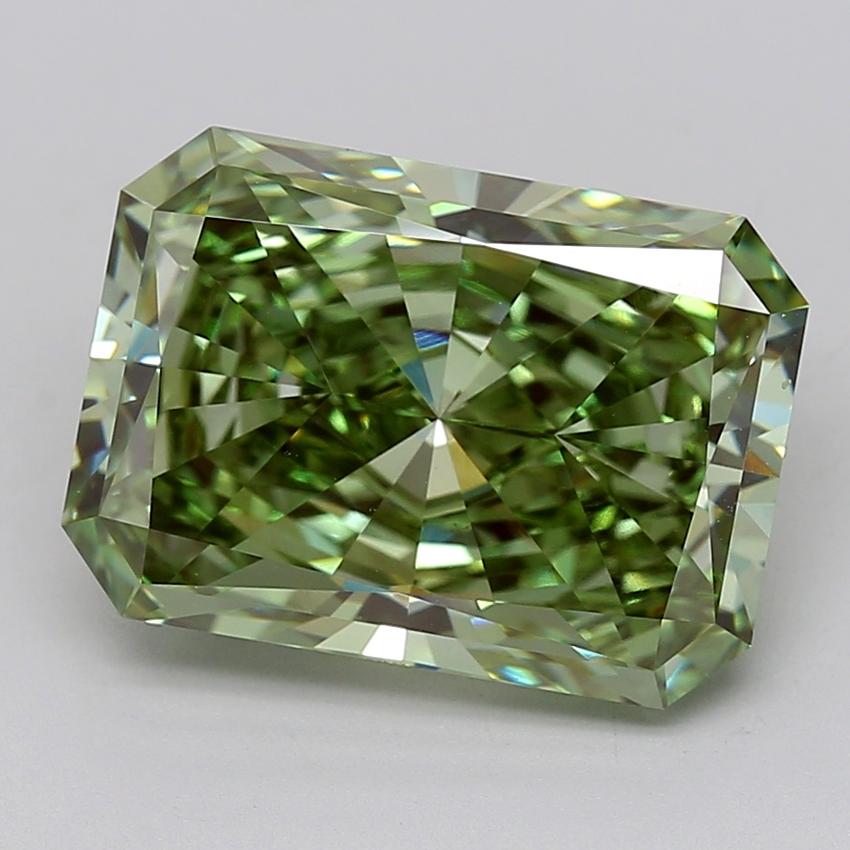 9.22 Ct. Fancy Intense  Green Radiant Lab Grown Diamond