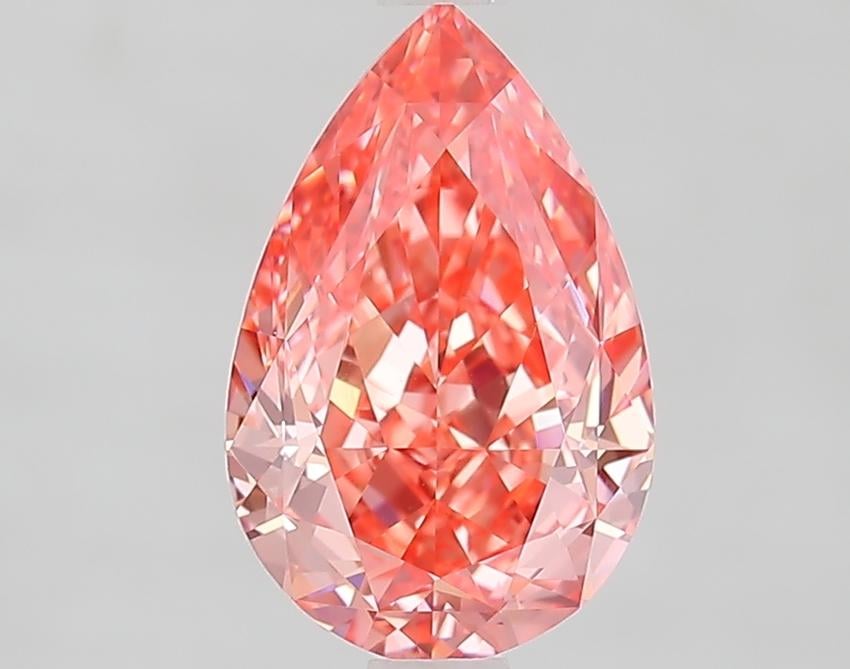 2.01 Ct. Fancy Vivid Pink Pear Lab Grown Diamond