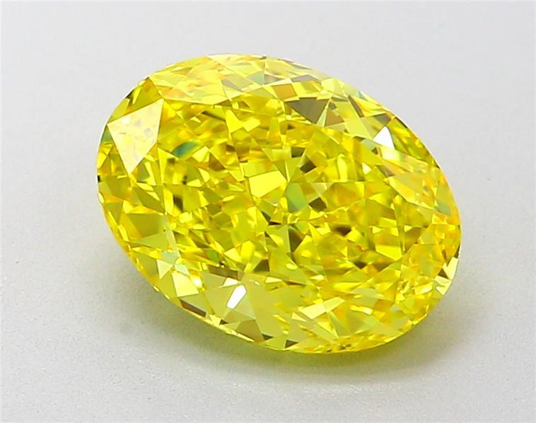 2.06 Ct. Fancy Vivid  Yellow Oval Lab Grown Diamond