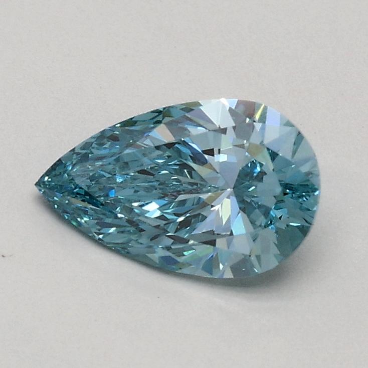 0.51 Ct. Fancy Vivid Blue Pear Lab Grown Diamond