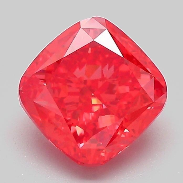 2.09 Ct. Fancy Vivid Red Cushion Lab Grown Diamond