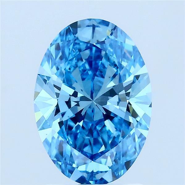 1.52 Ct. Fancy Vivid Blue Oval Lab Grown Diamond