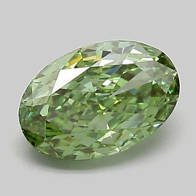 1.01 Ct. Fancy Vivid Green Oval Lab Grown Diamond