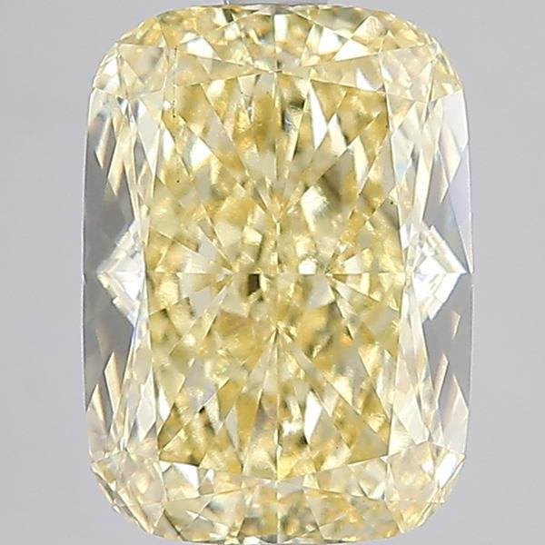 4.01 Ct. Fancy Intense Yellow Cushion Lab Grown Diamond