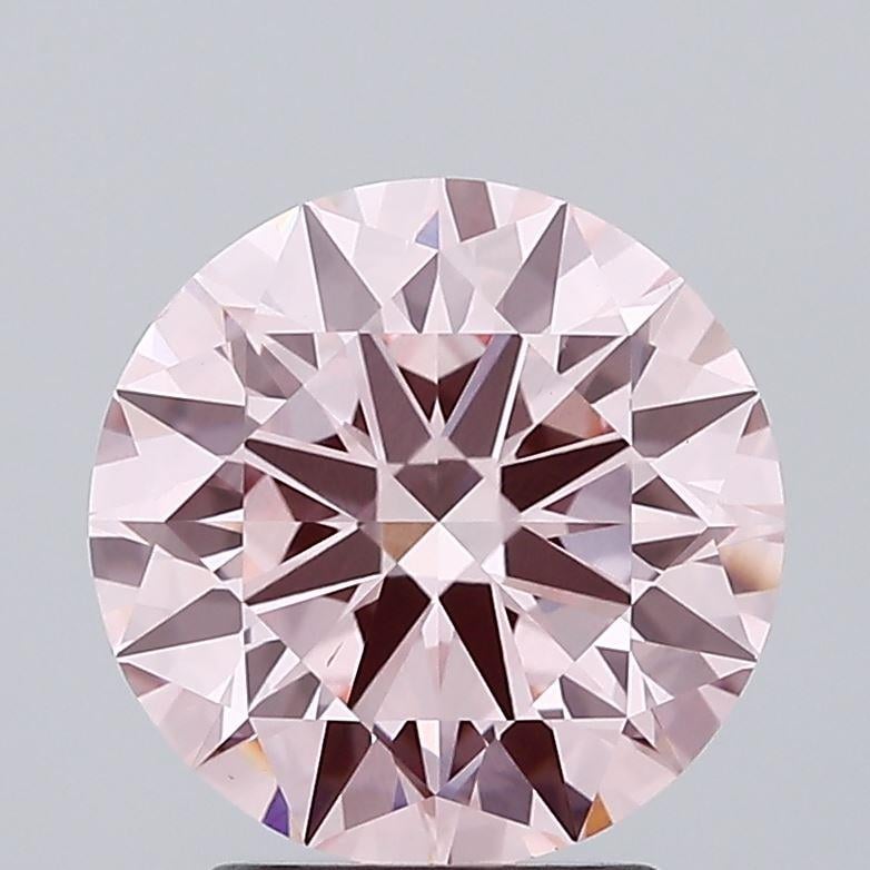 2.96 Ct. Fancy Intense Pink Round Lab Grown Diamond