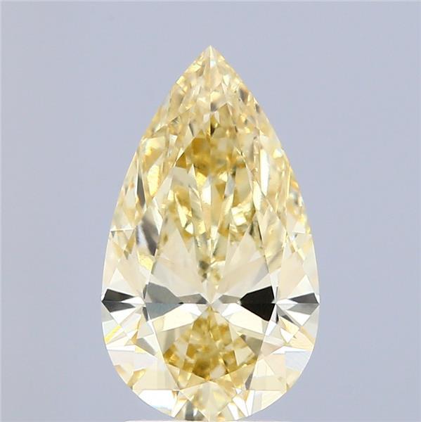 2.62 Ct. Fancy Yellow Pear Lab Grown Diamond