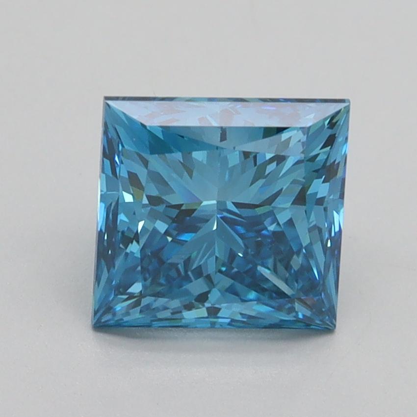 2.20 Ct. Fancy Vivid Blue Princess Lab Grown Diamond