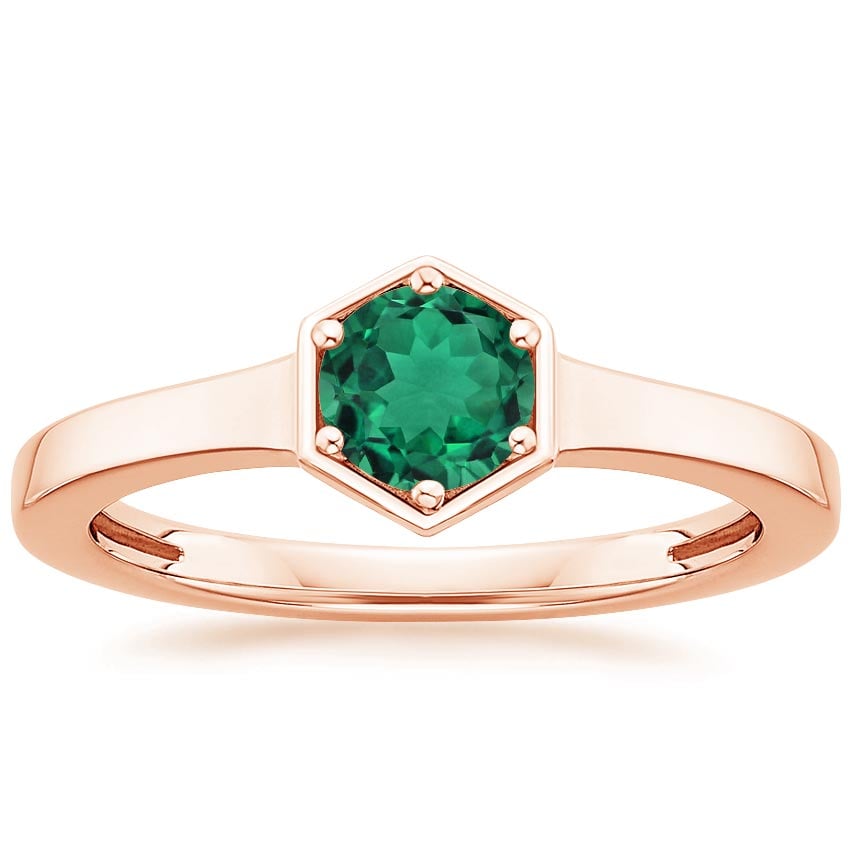 Rose gold diamond engagement ring with surprise diamond details