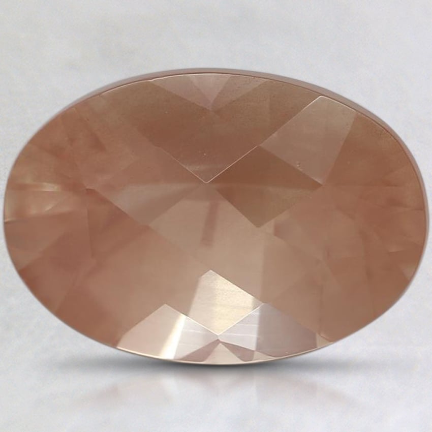 13.3x9.3mm Unheated Peach Modified Oval Oregon Sunstone