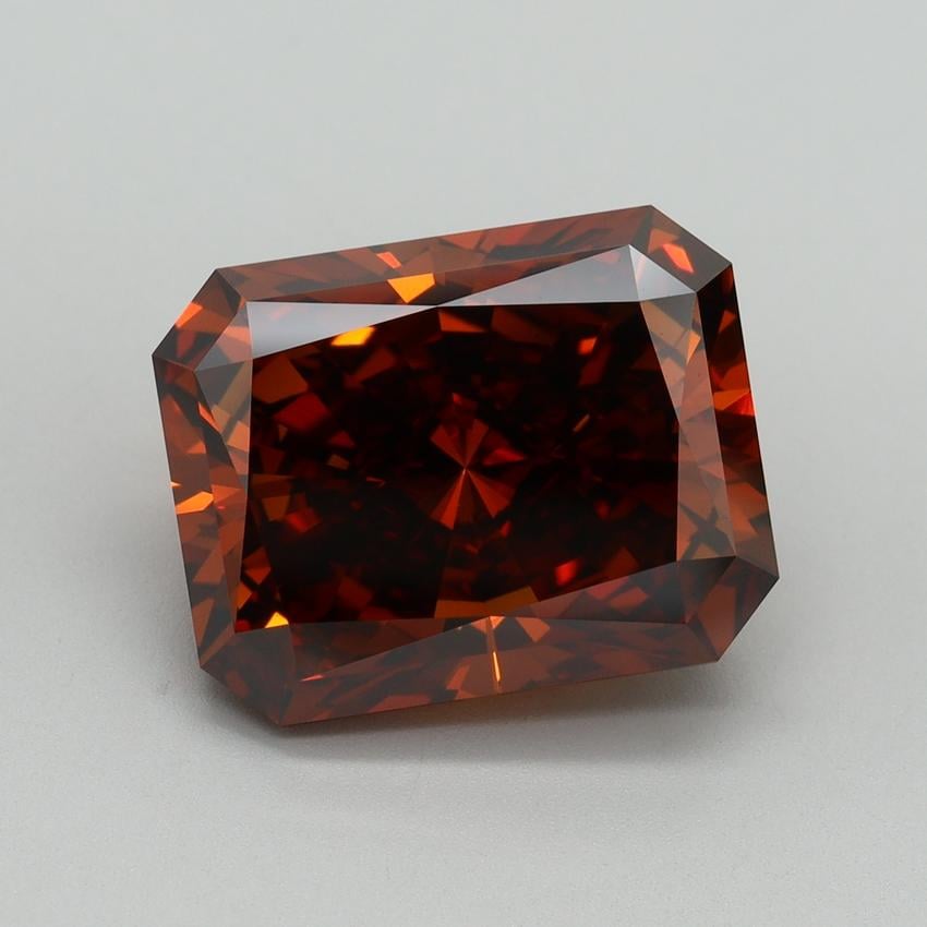 7.55 Ct. Fancy Deep Orange Radiant Lab Grown Diamond