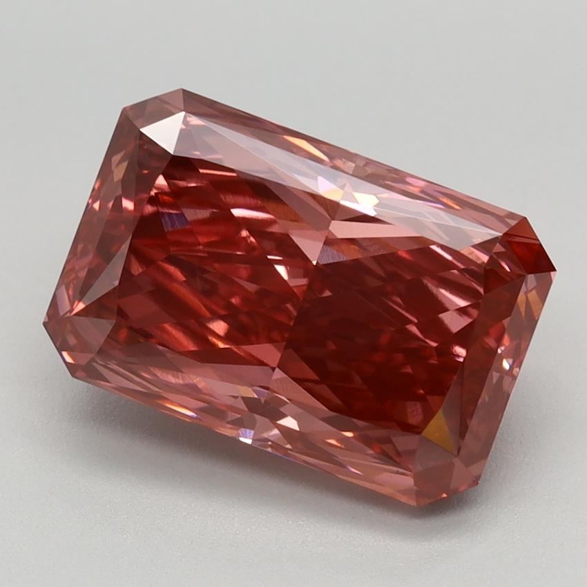 3.48 Ct. Fancy Deep Pink Radiant Lab Grown Diamond