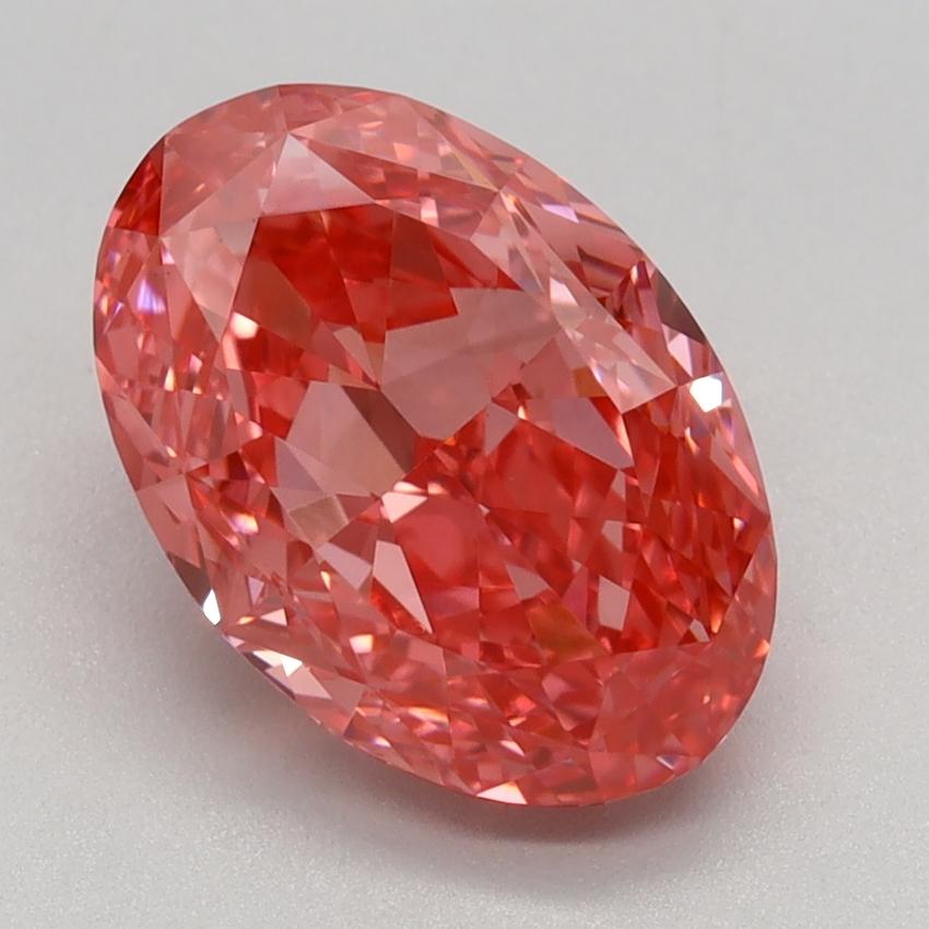 2.53 Ct. Fancy Vivid Pink Oval Lab Grown Diamond