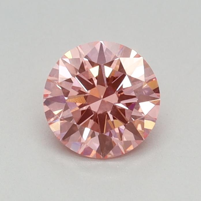 0.47 Ct. Fancy Vivid Pink Round Lab Grown Diamond