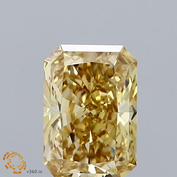 1.0 Ct. Fancy Intense Brownish Yellow Radiant Lab Grown Diamond