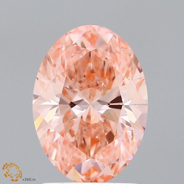 1.80 Ct. Fancy Vivid Pink Oval Lab Grown Diamond