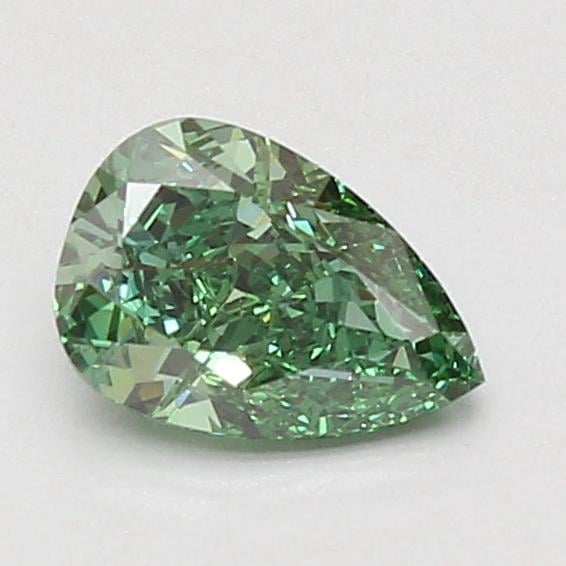 0.96 Ct. Fancy Vivid Green Pear Lab Grown Diamond
