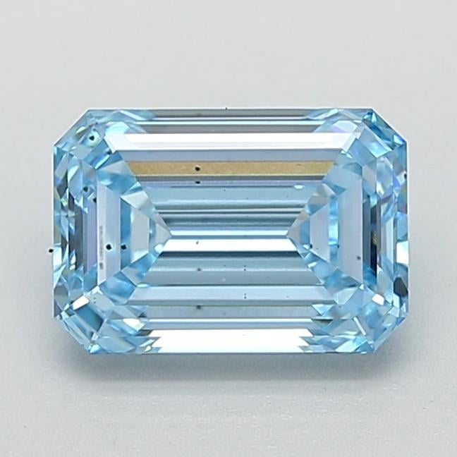 2.09 Ct. Fancy Vivid  Blue Emerald Lab Grown Diamond