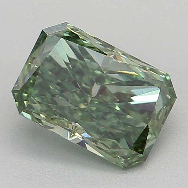 0.98 Ct. Fancy Vivid  Green Radiant Lab Grown Diamond