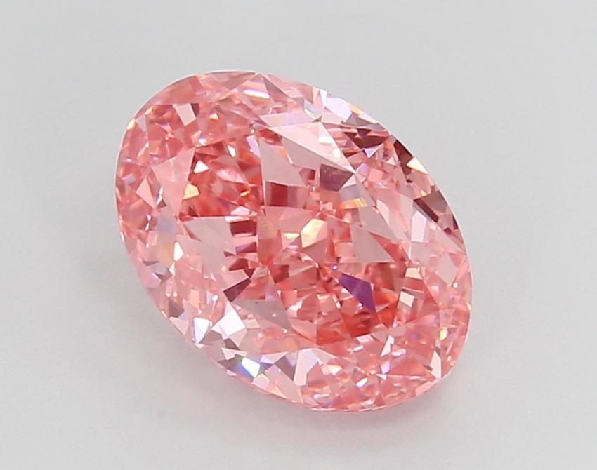2.55 Ct. Fancy Vivid Pink Oval Lab Grown Diamond