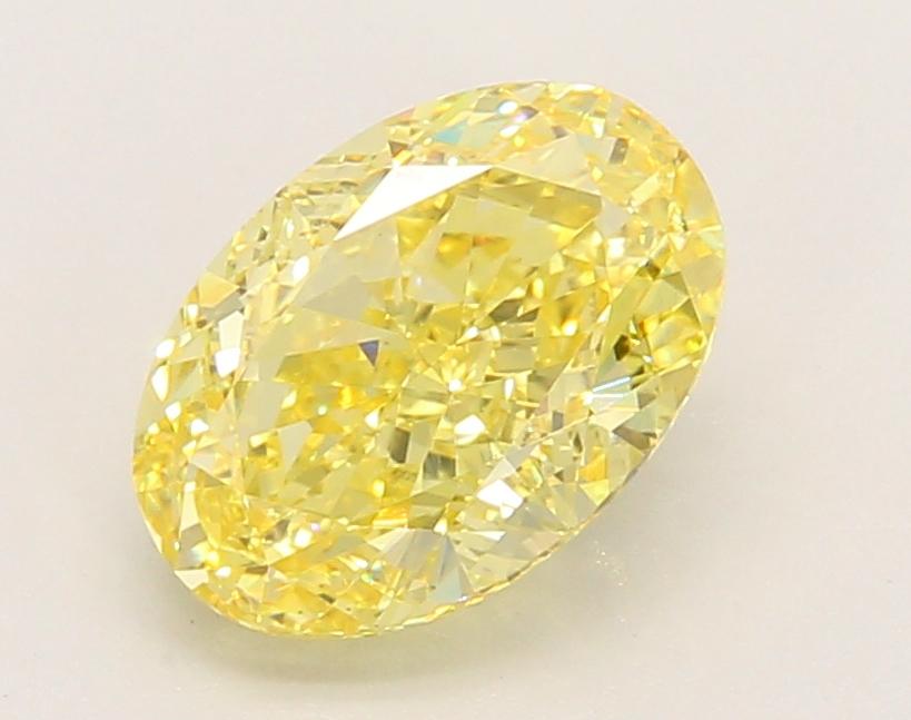 2.15 Ct. Fancy Vivid Yellow Oval Lab Grown Diamond