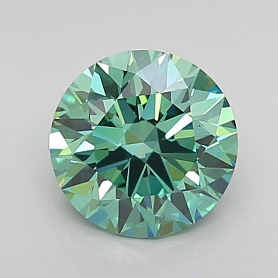 1.01 Ct. Fancy Vivid Green Round Lab Grown Diamond