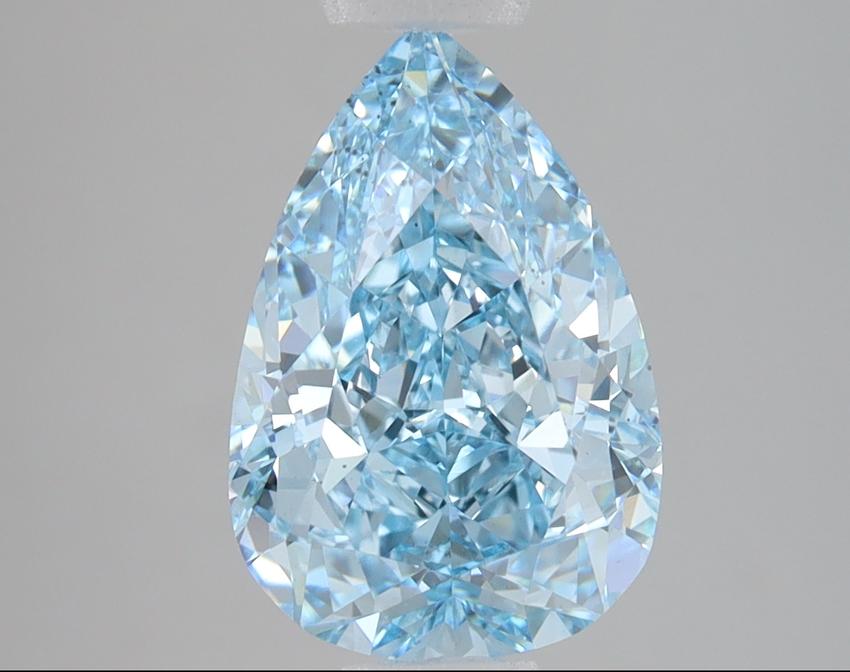 3.19 Ct. Fancy Vivid Blue Pear Lab Grown Diamond