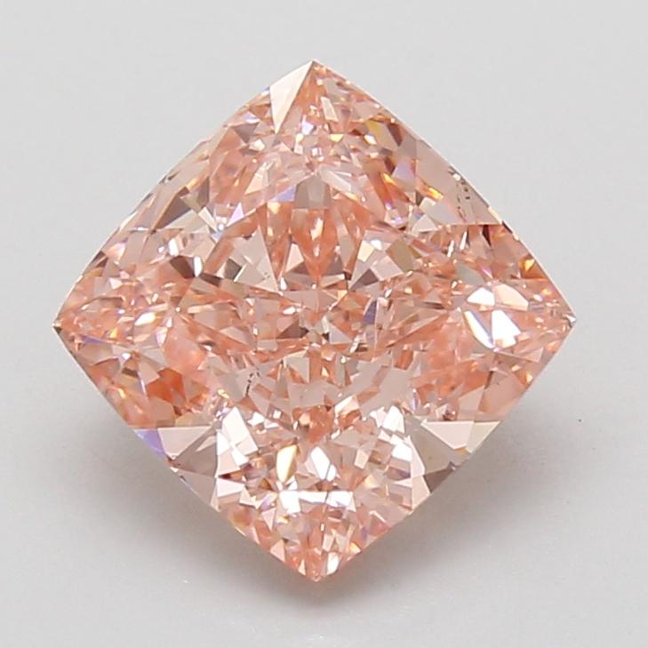 3.08 Ct. Fancy Vivid Pink Cushion Lab Grown Diamond