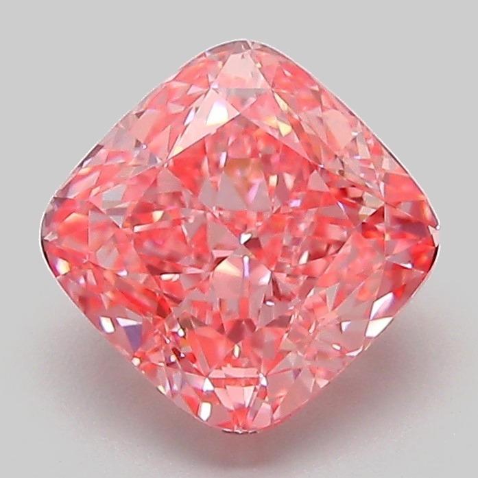 2.06 Ct. Fancy Vivid Pink Cushion Lab Grown Diamond
