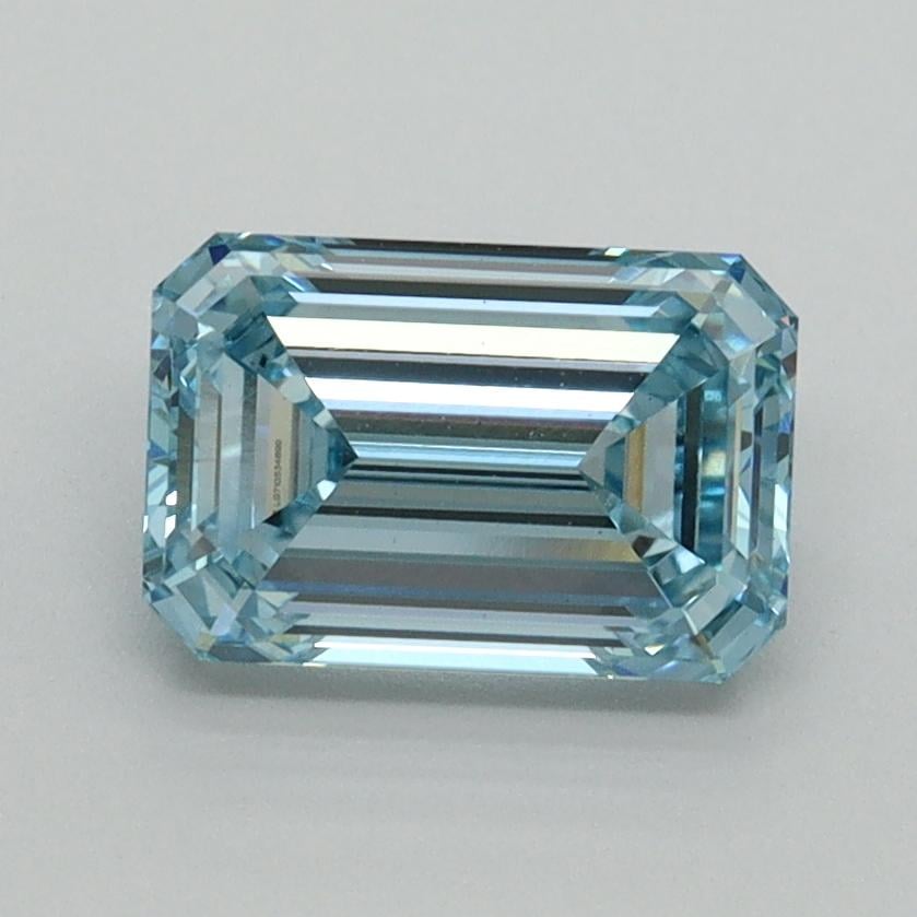 1.53 Ct. Fancy Intense Blue Emerald Lab Grown Diamond