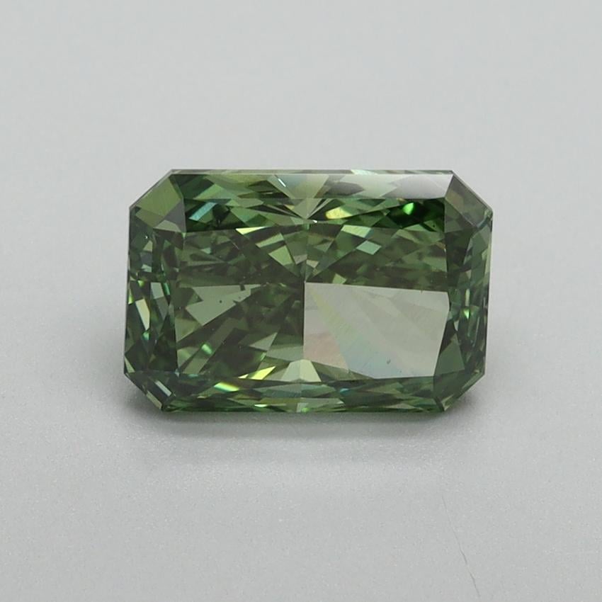 1.67 Ct. Fancy Vivid Green Radiant Lab Grown Diamond