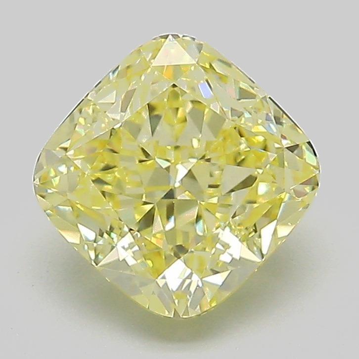 2.08 Ct. Fancy Intense Yellow Cushion Lab Grown Diamond