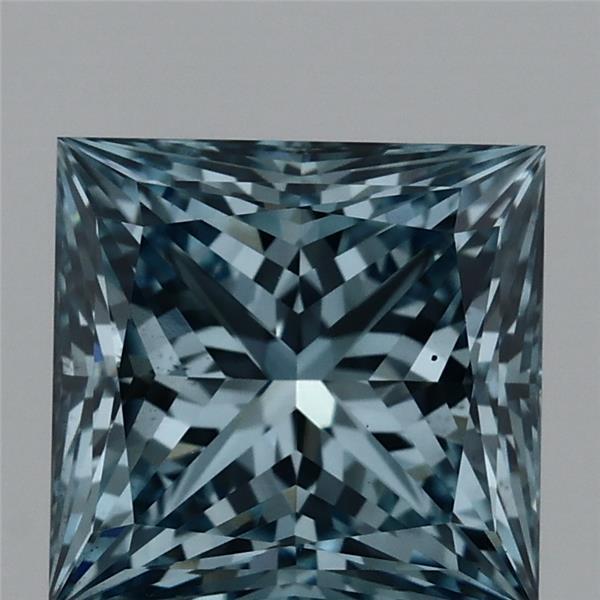 2.02 Ct. Fancy Vivid  Blue Princess Lab Grown Diamond