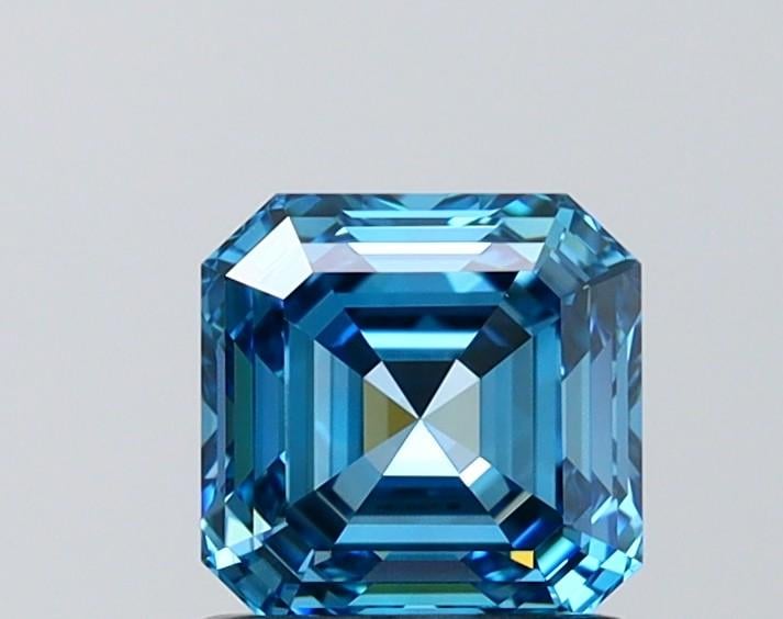 1.26 Ct. Fancy Vivid Blue Asscher Lab Grown Diamond